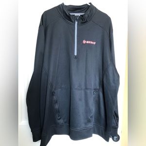 NWOT Men’s Black Russell Athletic 1/4 Zip Pullover with Bravo Logo Size 3XL